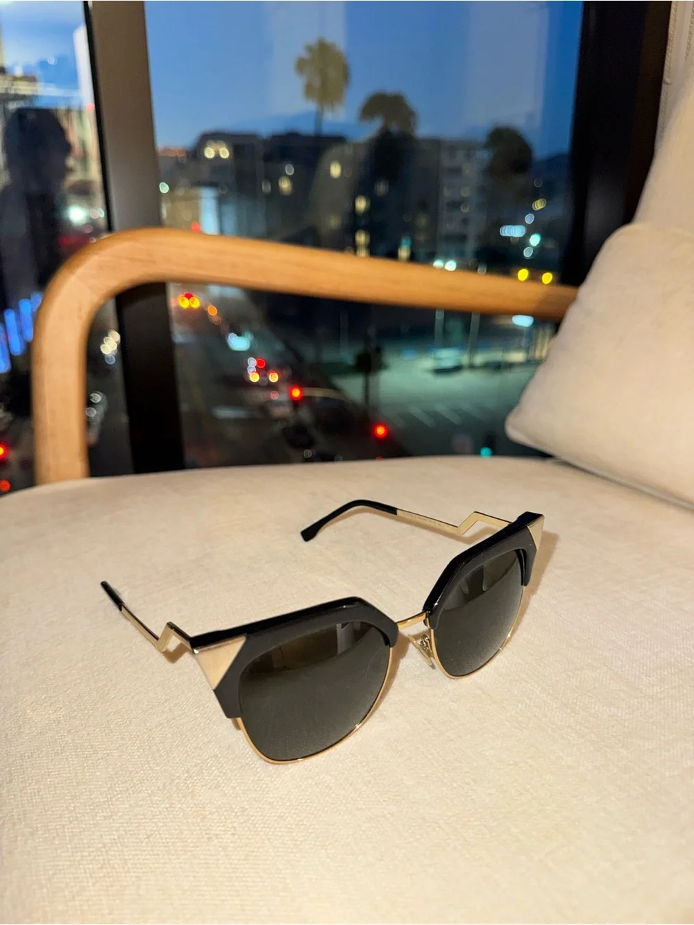 Fendi Geometric Cat Eye Sunglasses